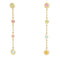 Coach Open Circle Thin Linear Earrings in Gold/ Multi CY105
