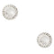 Kate Spade Spot The Spade Pave Halo Spade Studs Earrings in Clear/ Silver o0ru2605