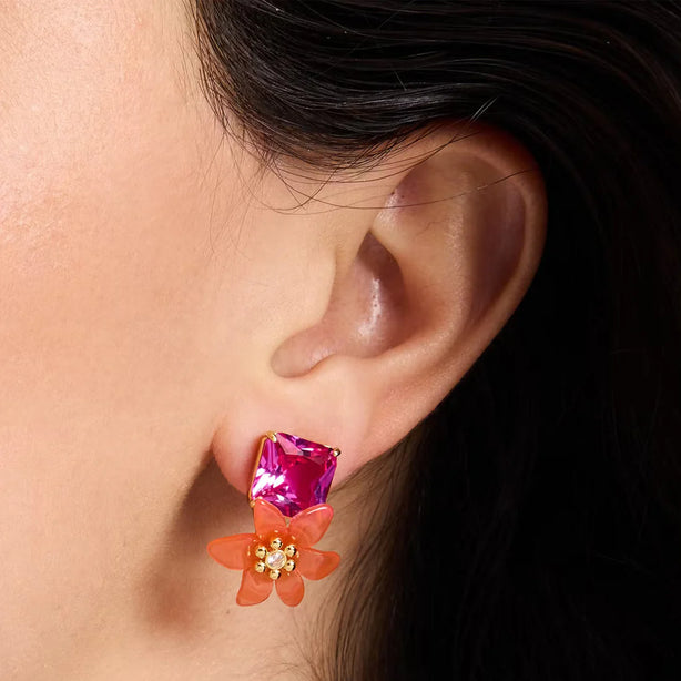 Kate Spade Brighten Up Statement Studs Earrings in Pink/ Multi KH510