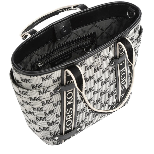 Michael Kors Maeve Logo Small Convertible Tote Bag in Black/ Light Cream 30S3S5VT1J