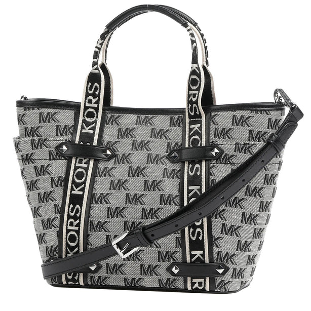 Michael Kors Maeve Logo Small Convertible Tote Bag in Black/ Light Cream 30S3S5VT1J