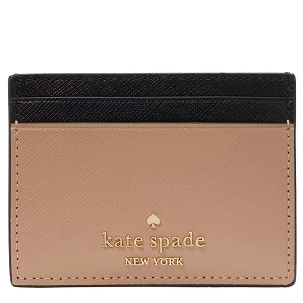 Kate Spade Madison Small Slim Card Holder in Toasted Hazelnut Multi KI369