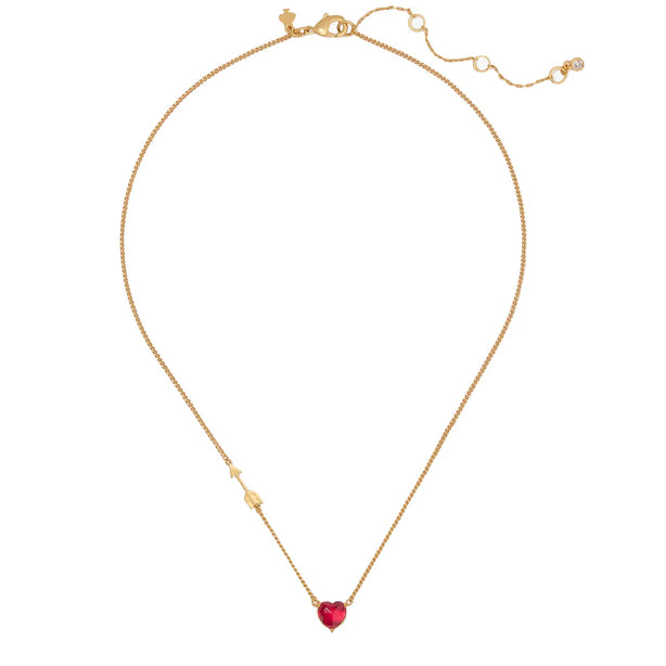Kate Spade Lovestruck Heart And Arrow Necklace in Red KL102