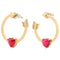 Kate Spade Lovestruck Heart And Arrow Hoops Earrings in Red KL099