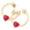 Kate Spade Lovestruck Heart And Arrow Hoops Earrings in Red KL099