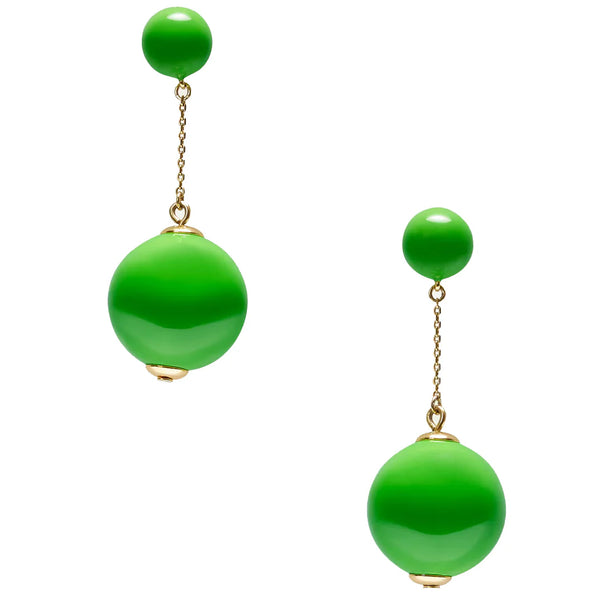 Kate Spade Have A Ball Linear Earrings in KS Green K9591
