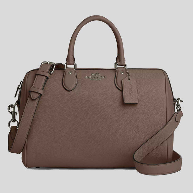 COACH Rowan Large Satchel Bag Dark Stone RS-CV960