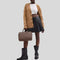 COACH Rowan Large Satchel Bag Dark Stone RS-CV960