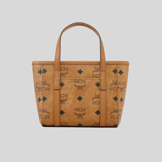 MCM X-Mini Toni Top-Zip Shopper In Visetos Cognac RS-MWPFSMT03CO001