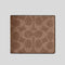 COACH Id Billfold Wallet In Signature Canvas Tan/Black RS-CY394