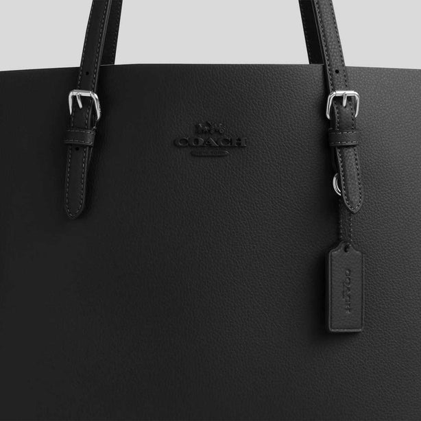COACH Mollie Tote Bag Silver/Black RS-CV968