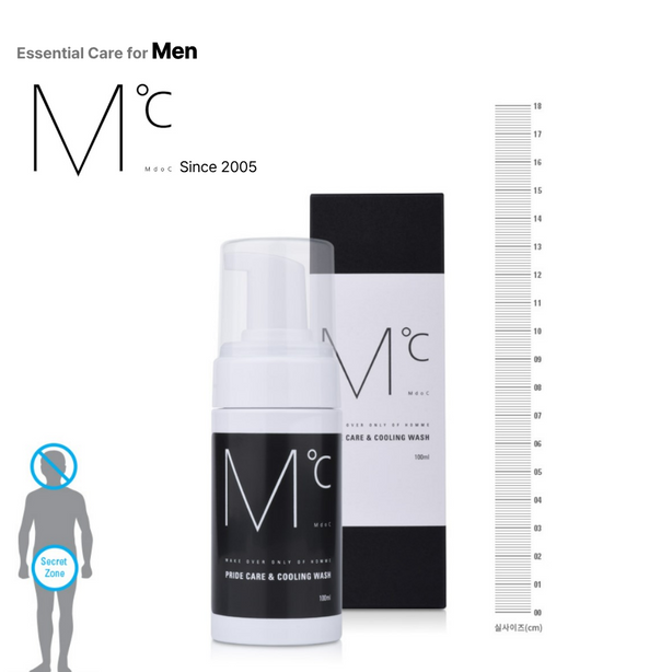[MdoC] Pride Care & Cooling Wash 100ml | Foaming Intimate Wash & 99.999% Antibacterial Men's Y-Zone Cleanser[International Shipping]