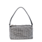 Heiress Medium Crystal Mesh Pouch - White