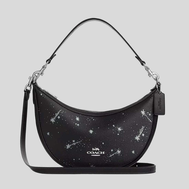 COACH Aria Shoulder Bag With Star Print Black Multi RS-CCL25