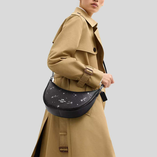 COACH Aria Shoulder Bag With Star Print Black Multi RS-CCL25