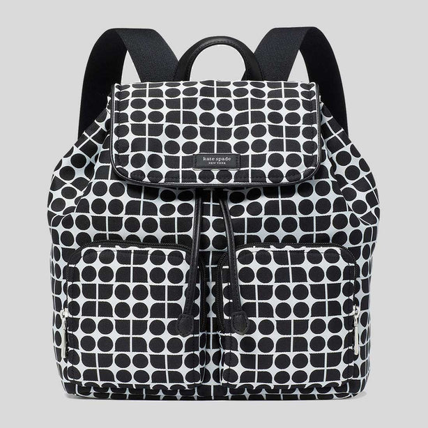 KATE SPADE Noel Jacquard Backpack Black Multi RS-KG241
