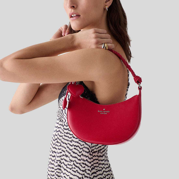 KATE SPADE Nova Braided Strap Shoulder Bag Cherry Rouge RS-KN610