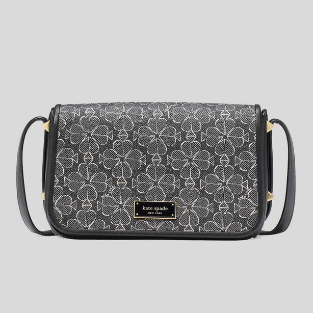KATE SPADE Liv Spade Flower Crossbody Bag Black Multi RS-KK576