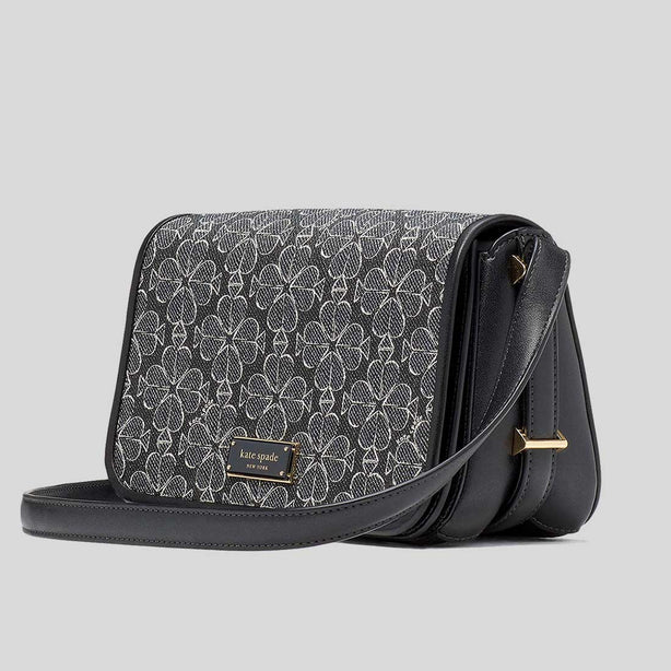 KATE SPADE Liv Spade Flower Crossbody Bag Black Multi RS-KK576