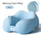 StitchesandTweed Memory Foam Travel Pillow - Blue