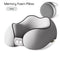 StitchesandTweed Memory Foam Travel Pillow - Grey