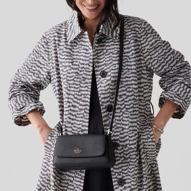 KATE SPADE Sutton Mini Flap Crossbody Bag Black RS-KO122