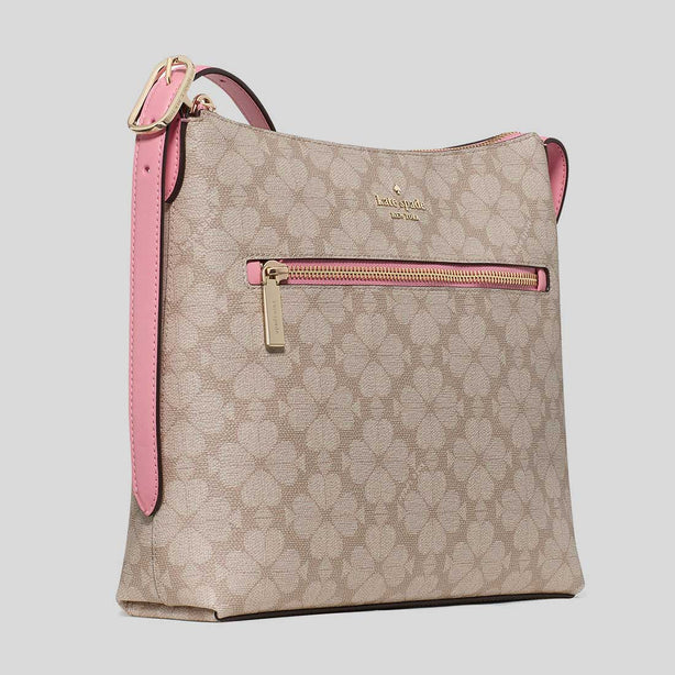 KATE SPADE Spade Flower Swingpack Crossbody Bag Dark Beige Grapefruit Multi RS-KM717