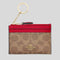 COACH Mini Skinny ID Case In Signature Canvas Tan/Carnation RS-CW870