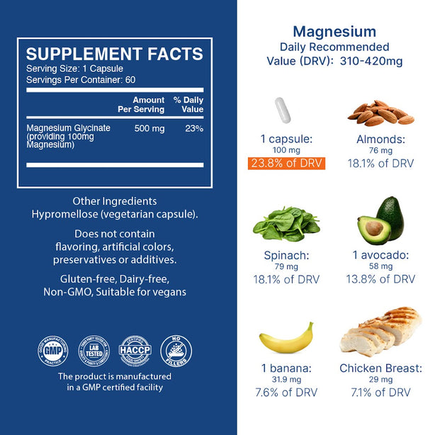 Xandro Magnesium Glycinate 500 mg
