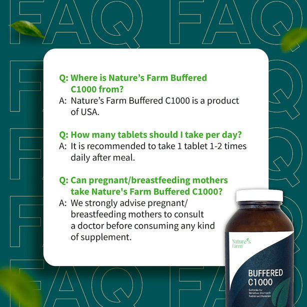 [Bundle of 2] Nature's Farm® Buffered C1000 Sustained Release 180s