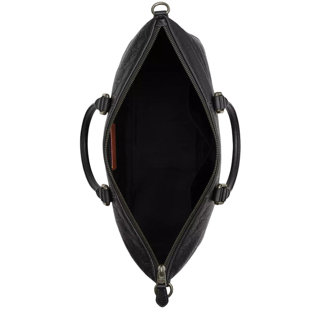 Coach Caleb Work Bag In Signature Leather - Black CCF70