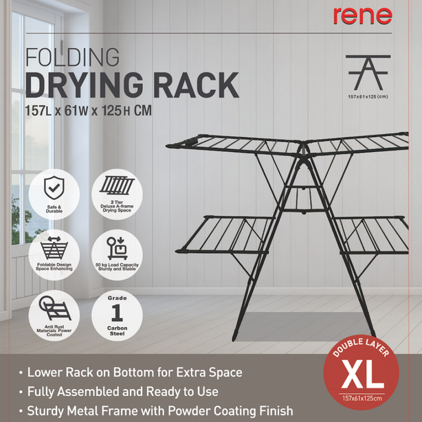 E70688 Rene Deluxe 2 Tier Drying Rack Grandeur