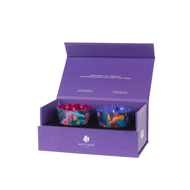 Artitude Home-Skate the Skyline & Sugarplum Village Gift Set-7.5cm