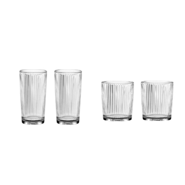 Nachtmann Aperitivo Lead Free Crystal Longdrink Ø8xH14.9cm, 442ml-15.6zz, Set Of 2pieces, +
 Nachtmann Aperitivo Lead Free Crystal Whiskey Tumbler Ø8.6xH9.7cm, 370ml-13oz, Set Of 2pieces,