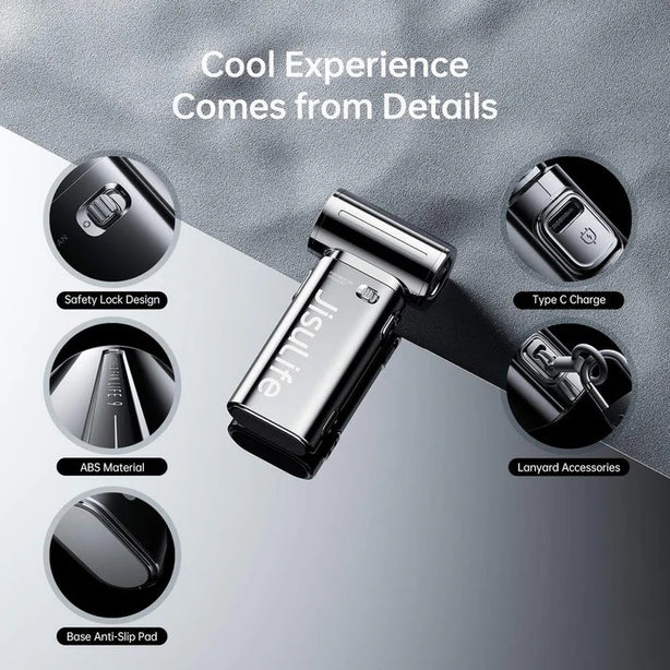 JISULIFE HANDHELD FAN LIFE9 5000MAH-CHROME