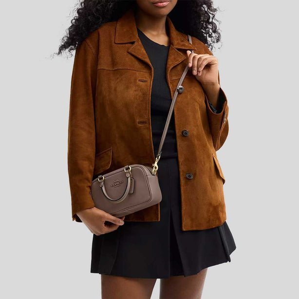 COACH Satchel Crossbody Bag Dark Stone RS-CT776