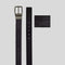 COACH Boxed Card Case And Belt Set In Signature Canvas Gunmetal/Charcoal/Black RS-CW351
