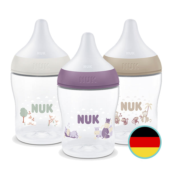 NUK Perfect Match Temperature Control Bottle with Soft Silicone Teat 150ml | Feeding Bottle