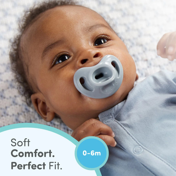 NUK Premium Choice Soft Soother | Pacifier | 100% Soft Silicone | Comfy Orthodontic Pacifier | Recommended by Pediatricians | 1pcs/ Box | Made in USA - 0-6 months