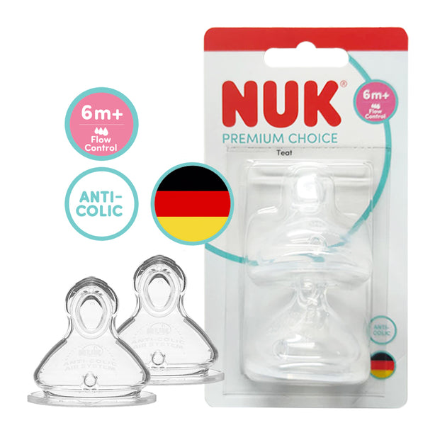 NUK Premium Choice Silicone Teat 2/pack - 6M+ FC
