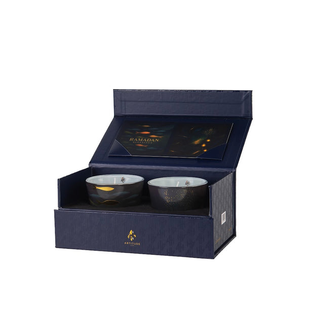 Ramadan Duo 2Pc Glass Candle Gift Set