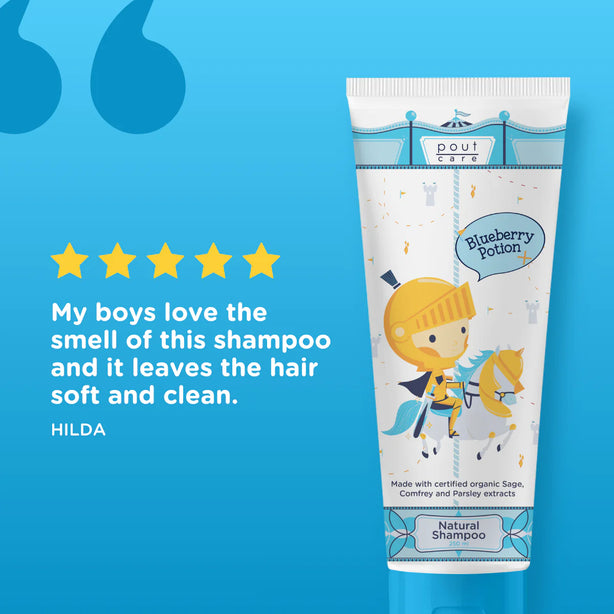 pout Care Natural Shampoo 250ml & Yuzu Face & Body Foam 500ml – Kids Shampoo & Body Foam Bundle