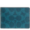 Coach Compact Billfold Wallet In Signature Canvas - Aquamarine Teal CW368