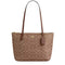 Coach Fiona Zip Tote Bag In Signature Canvas - Tan/ Brown CBT18