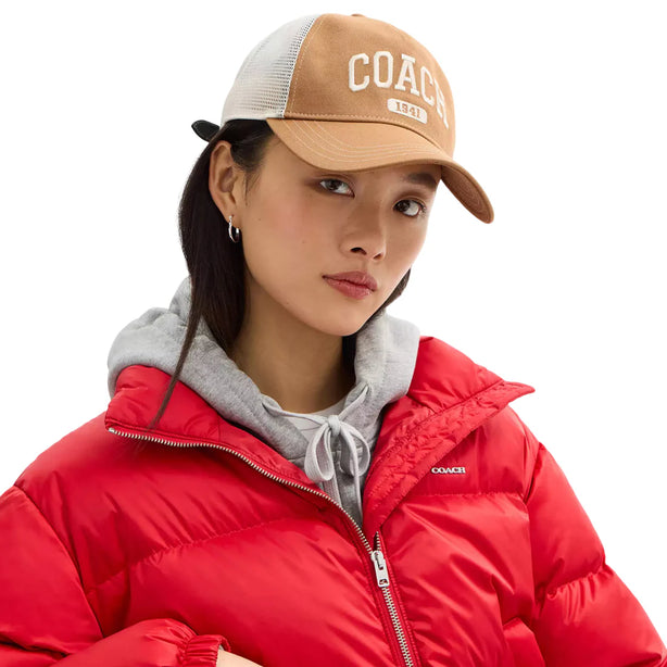 Coach 1941 Varsity Trucker Hat - Light Saddle CCN87