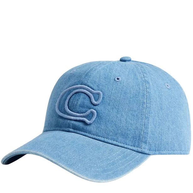 Coach Signature Patch Baseball Hat - Indigo CCN89