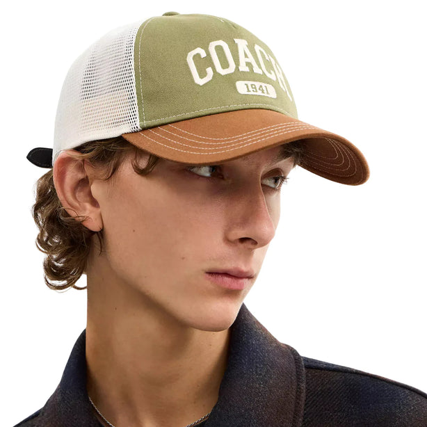 Coach 1941 Varsity Trucker Hat - Olive/ Sable CCN87