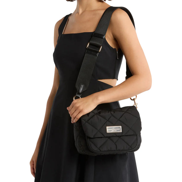 Marc Jacobs Quilted Nylon Flap Messenger Bag - Black 4F5HMS018H02