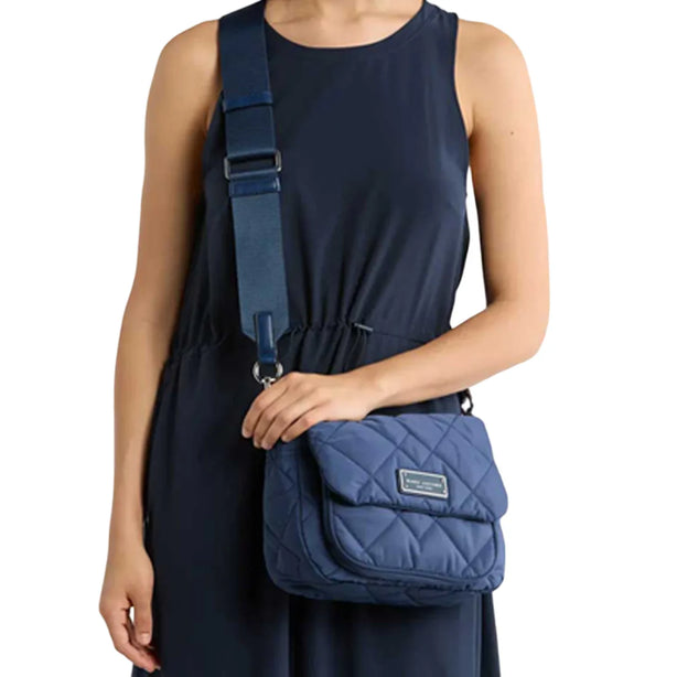 Marc Jacobs Quilted Nylon Flap Messenger Bag - Azure Blue 4F5HMS018H02