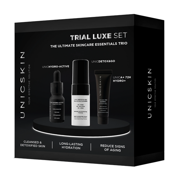 UNICKSIN TRIAL LUXE SET (UNICA+ 72H 15ml, UNICDETOX&GO 30ml and UNICHYDRO-ACTIVE 10ml)